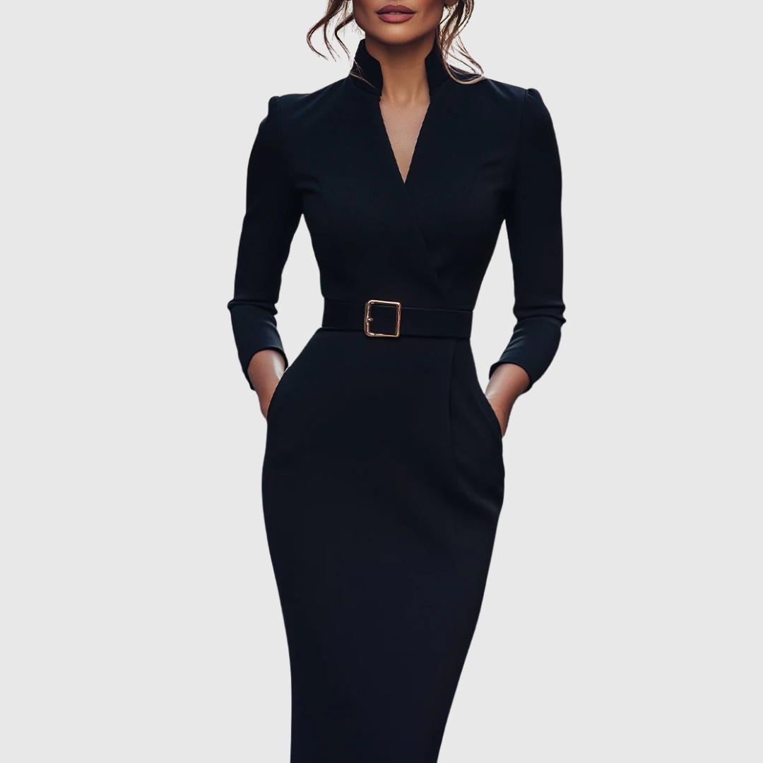 Cleo Midi-jurk voor Vrouwen | Verfijnde Pasvorm, Casual Elegantie 1