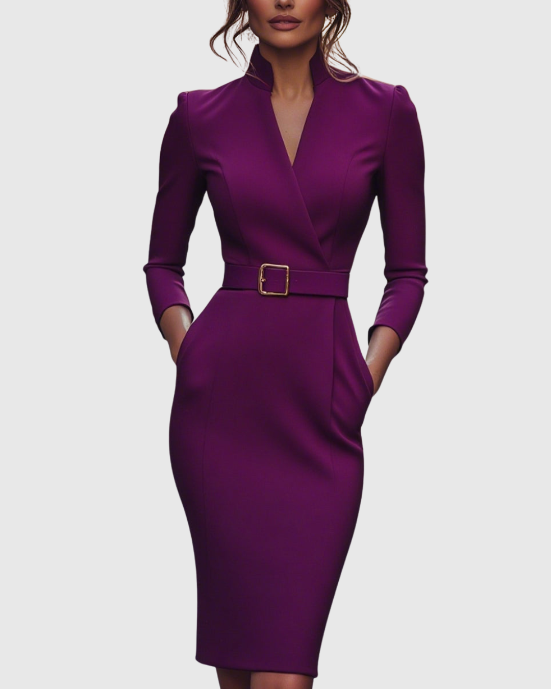 Cleo Midi-jurk voor Vrouwen | Verfijnde Pasvorm, Casual Elegantie 6