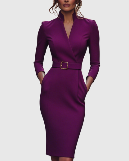 Cleo Midi-jurk voor Vrouwen | Verfijnde Pasvorm, Casual Elegantie 6