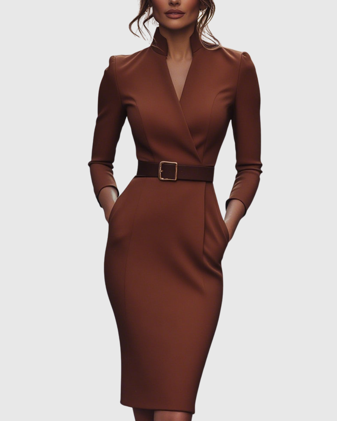 Cleo Midi-jurk voor Vrouwen | Verfijnde Pasvorm, Casual Elegantie 9