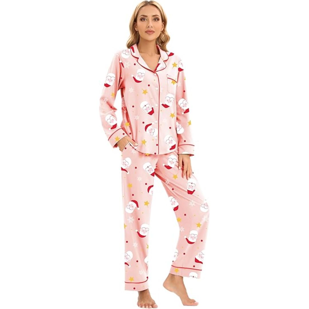 Cora Dames Pyjama | Zachte Stof, Feestelijk Ontwerp 1