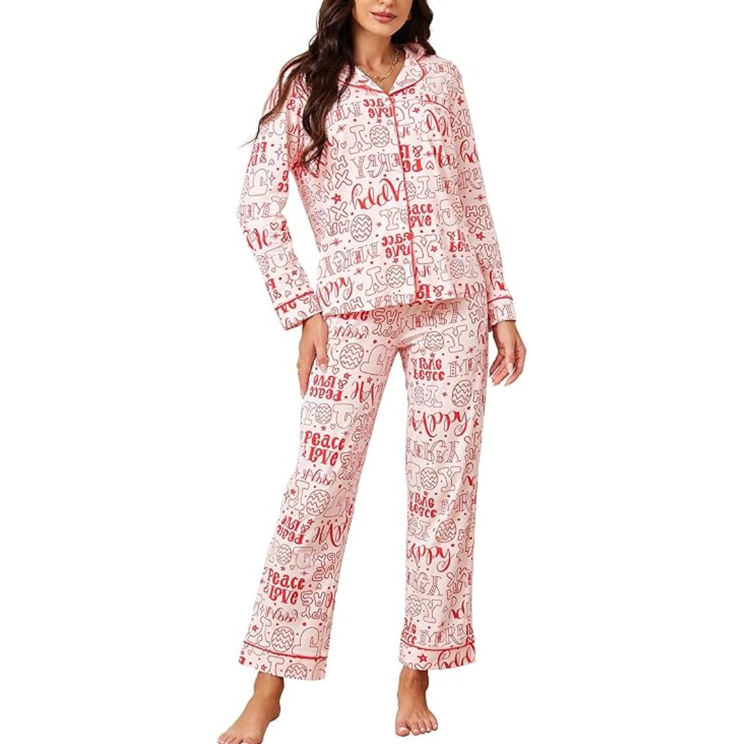Cora Dames Pyjama | Zachte Stof, Feestelijk Ontwerp 10