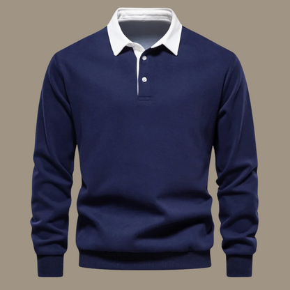 Cori Heren Sweater Zwart | Zachte Ademend Stof, Elegante Polokraag 2