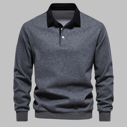 Cori Heren Sweater Zwart | Zachte Ademend Stof, Elegante Polokraag 5