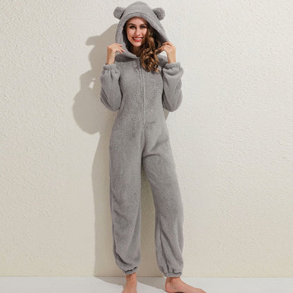 Cuddle Volwassenen Fleece Onesie | Superzacht met Berenoortjes 3