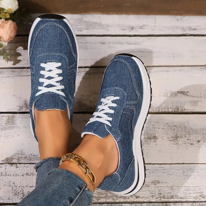 DAELYN | Orthopedische denim sneakers met platformzool 5