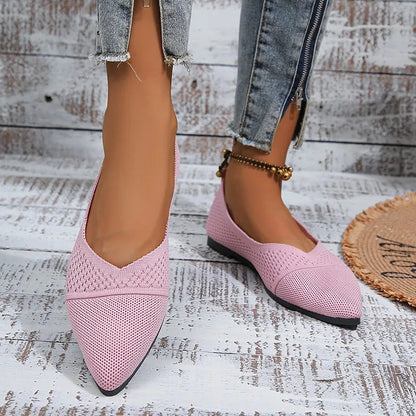 DALINA | Puntige damesloafers van ademend mesh en PU 4