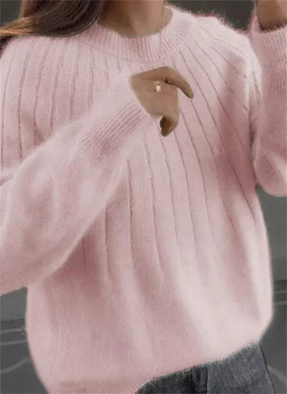 Daisy Dames Pullover | Warme Beige Trui 1