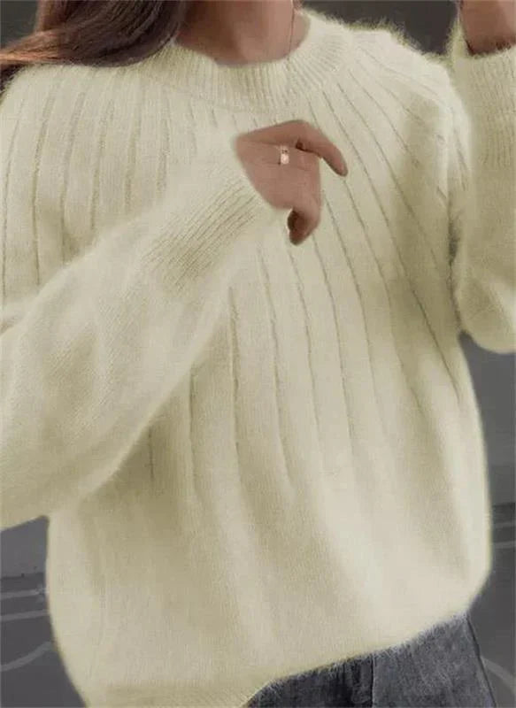 Daisy Dames Pullover | Warme Beige Trui 3