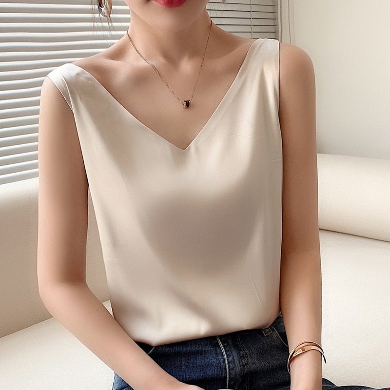 Daisy Dames Tanktop | Zachte Zijde, Ademend Mouwloos 6