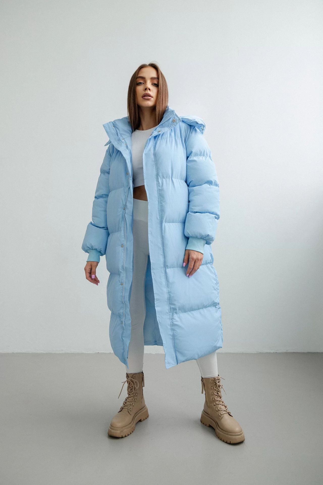 Daisy Dames Winterjas | Lange Oversized Puffer met Hoed 2
