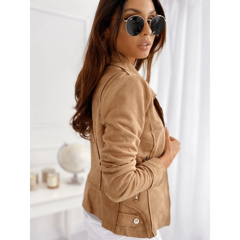 Dames-Lange Mouw Jas met Rits – Chic & Veelzijdig 3