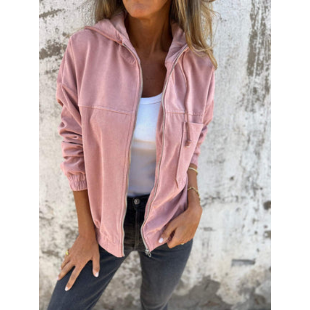 Dames-hoodie met rits – Comfortabel & Modern 2