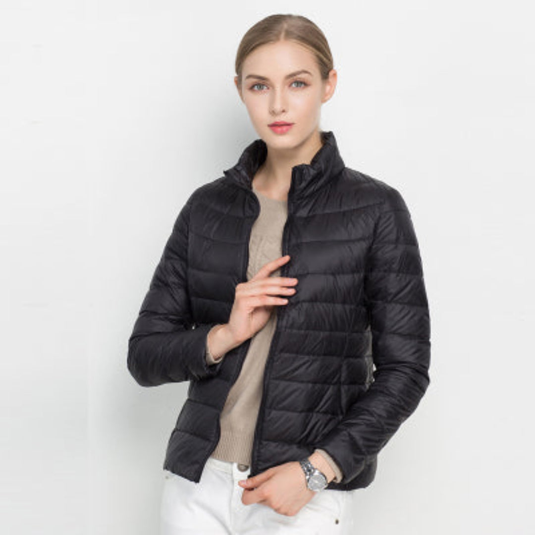 Dames Gewatteerde Jas met Lange Mouwen – Warm & Stijlvol 0