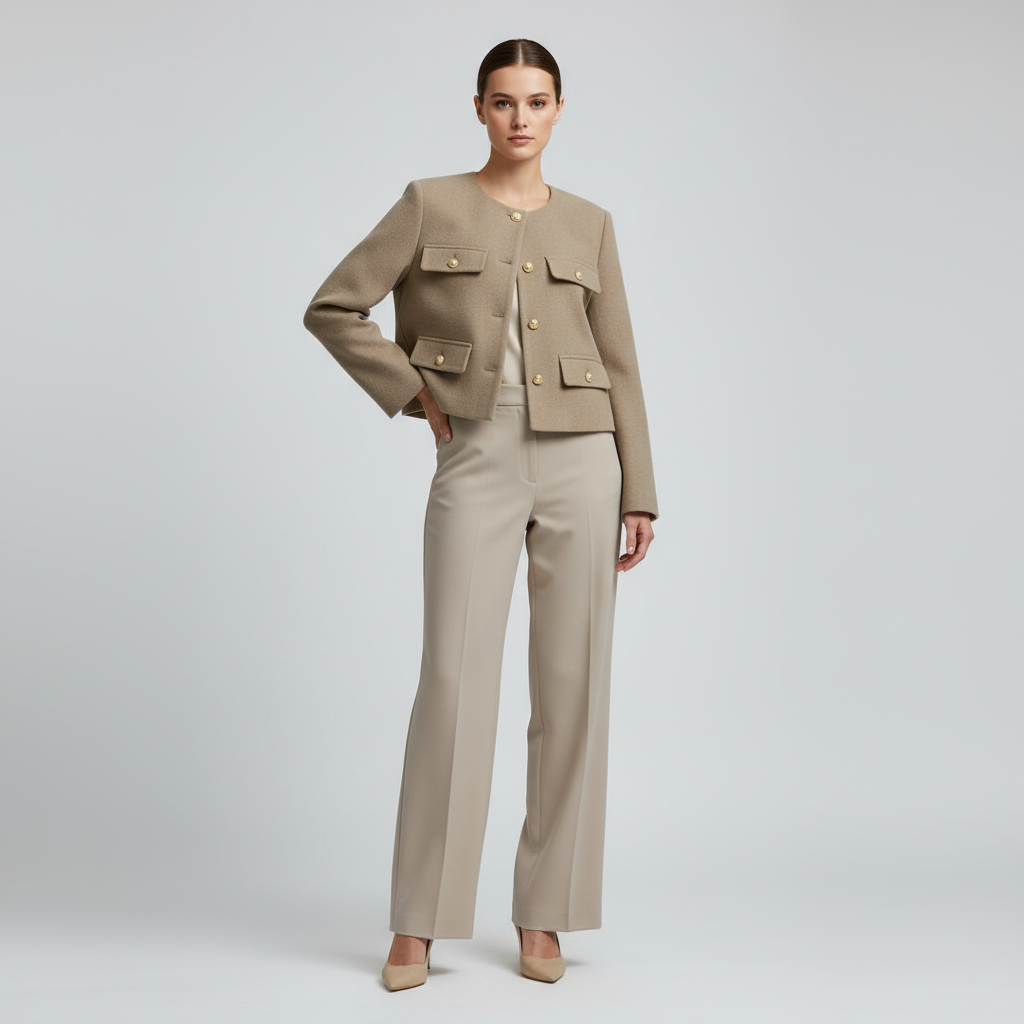 Dames Langarmjacke Vintage | Button Down 0