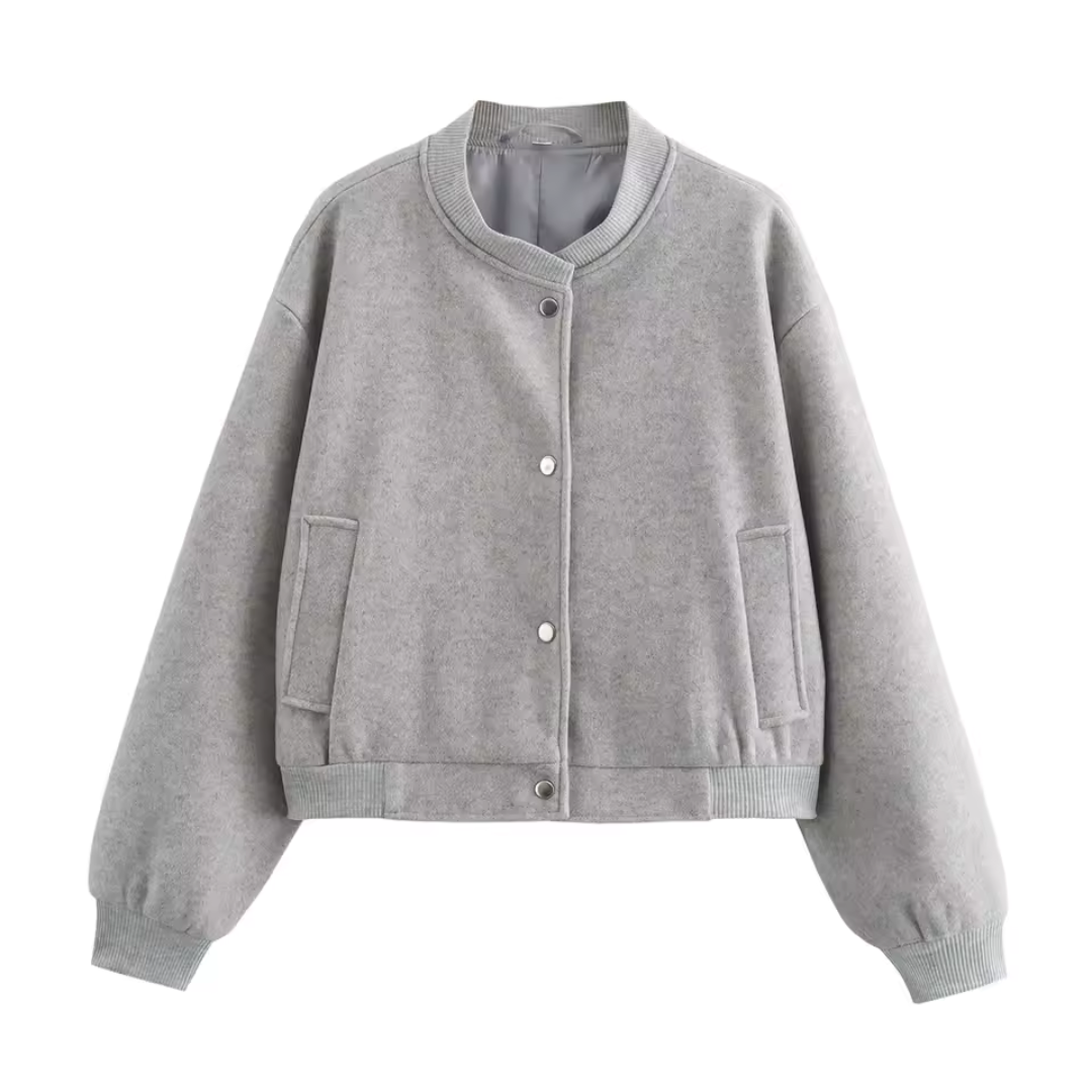 Dames Ronde Hals Lange Mouwen Jacket | Korte 0
