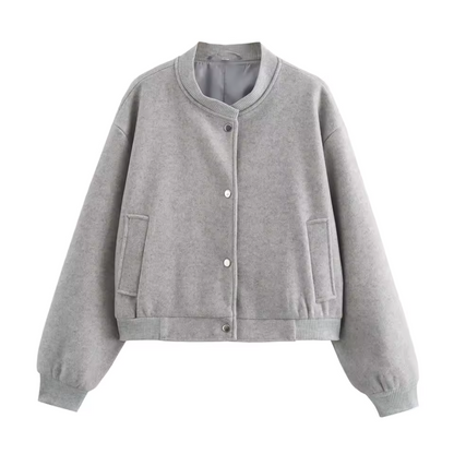 Dames Ronde Hals Lange Mouwen Jacket | Korte 0