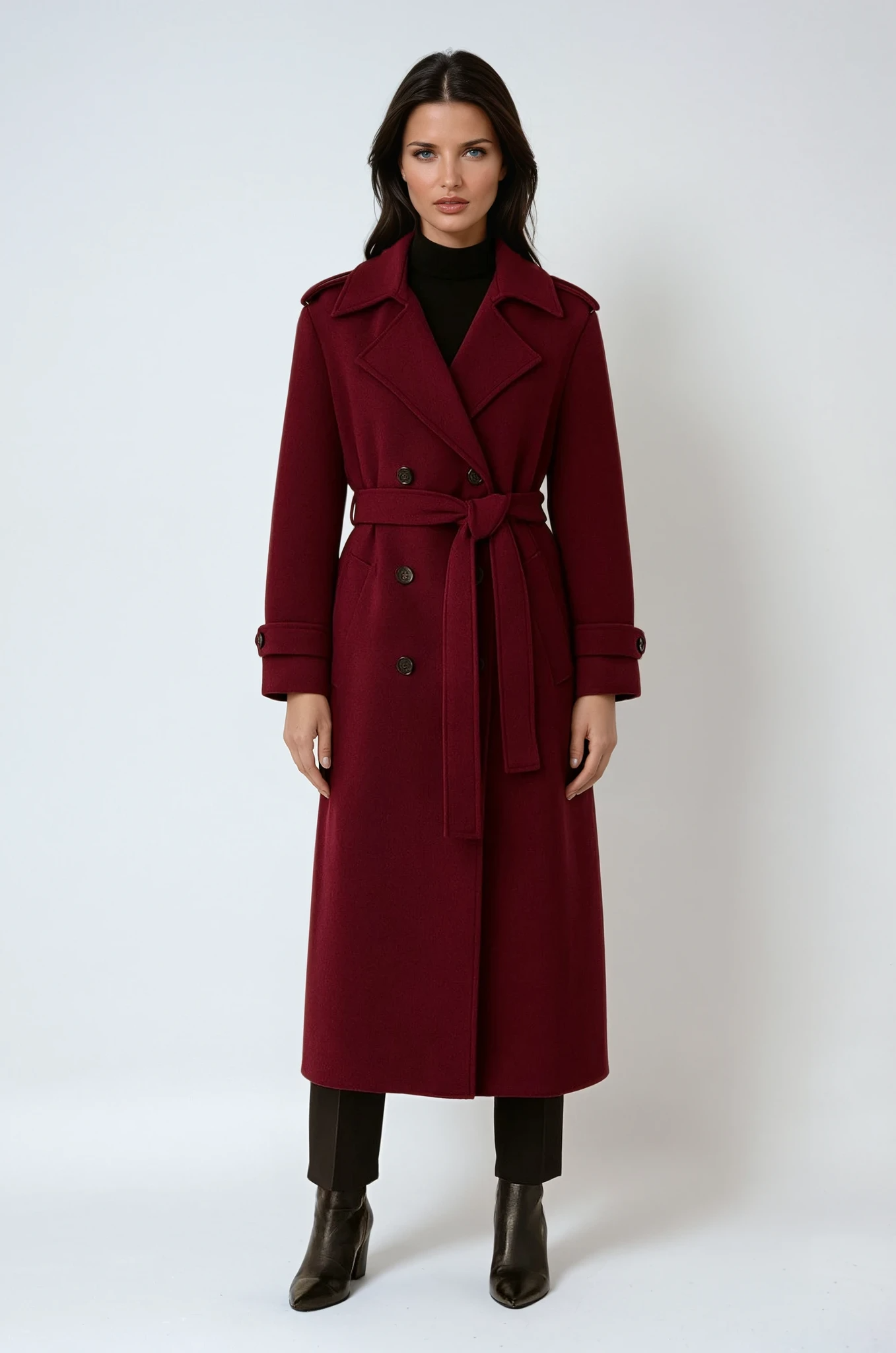 Daria Dames Winterjas | Diepe Burgundy Kleur, Elegant 0