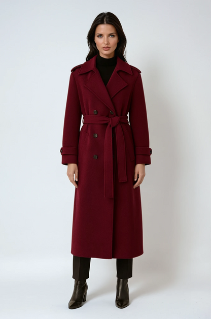 Daria Dames Winterjas | Diepe Burgundy Kleur, Elegant 0