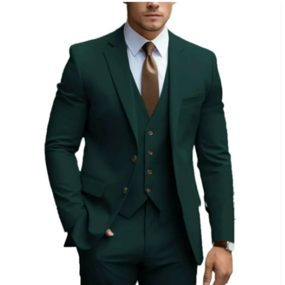 Dario Heren Pak | Slim Fit Wolmix, Driedelig Ensemble