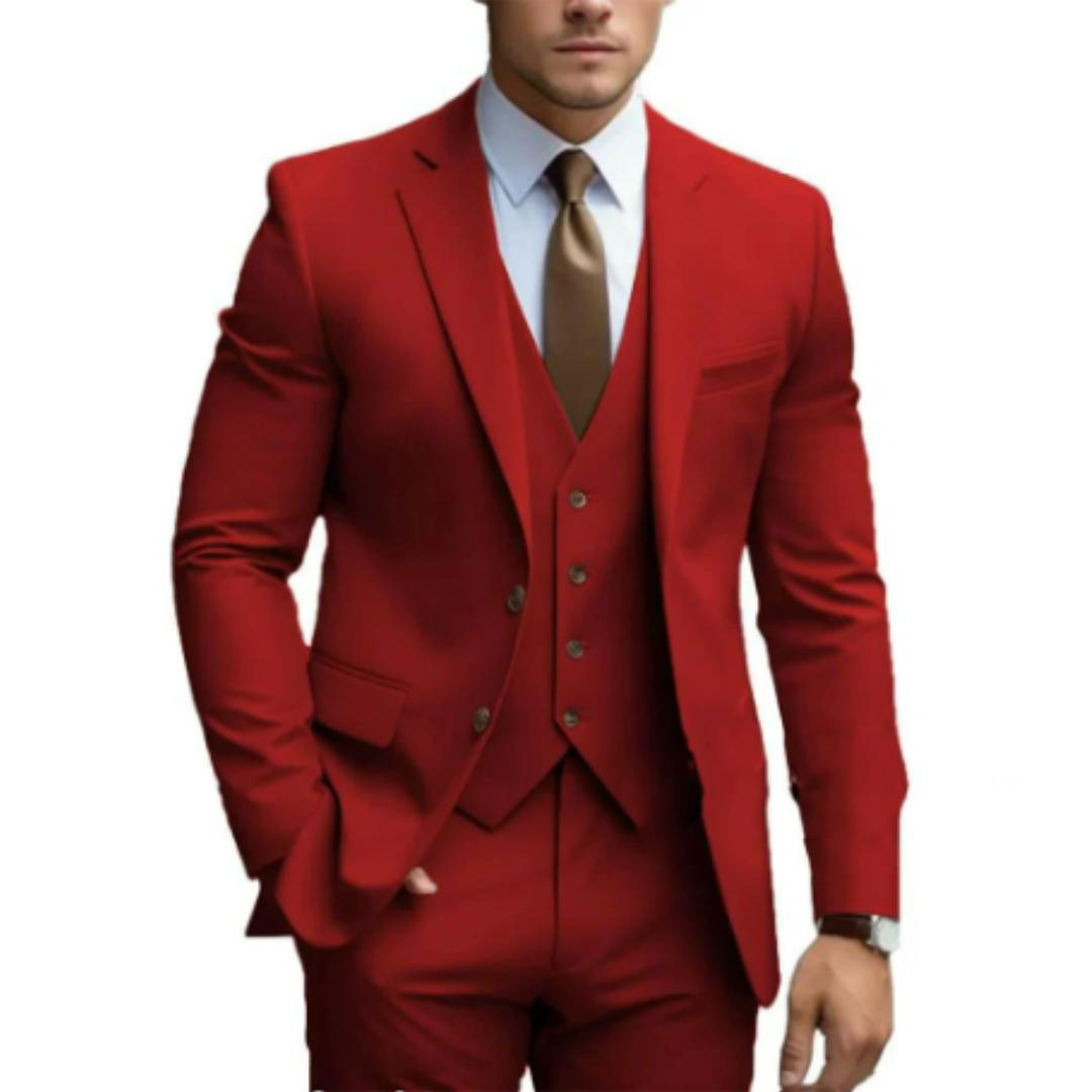 Dario Heren Pak | Slim Fit Wolmix, Driedelig Ensemble
