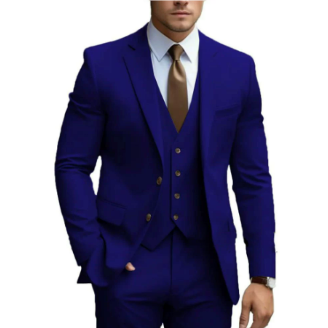 Dario Heren Pak | Slim Fit Wolmix, Driedelig Ensemble
