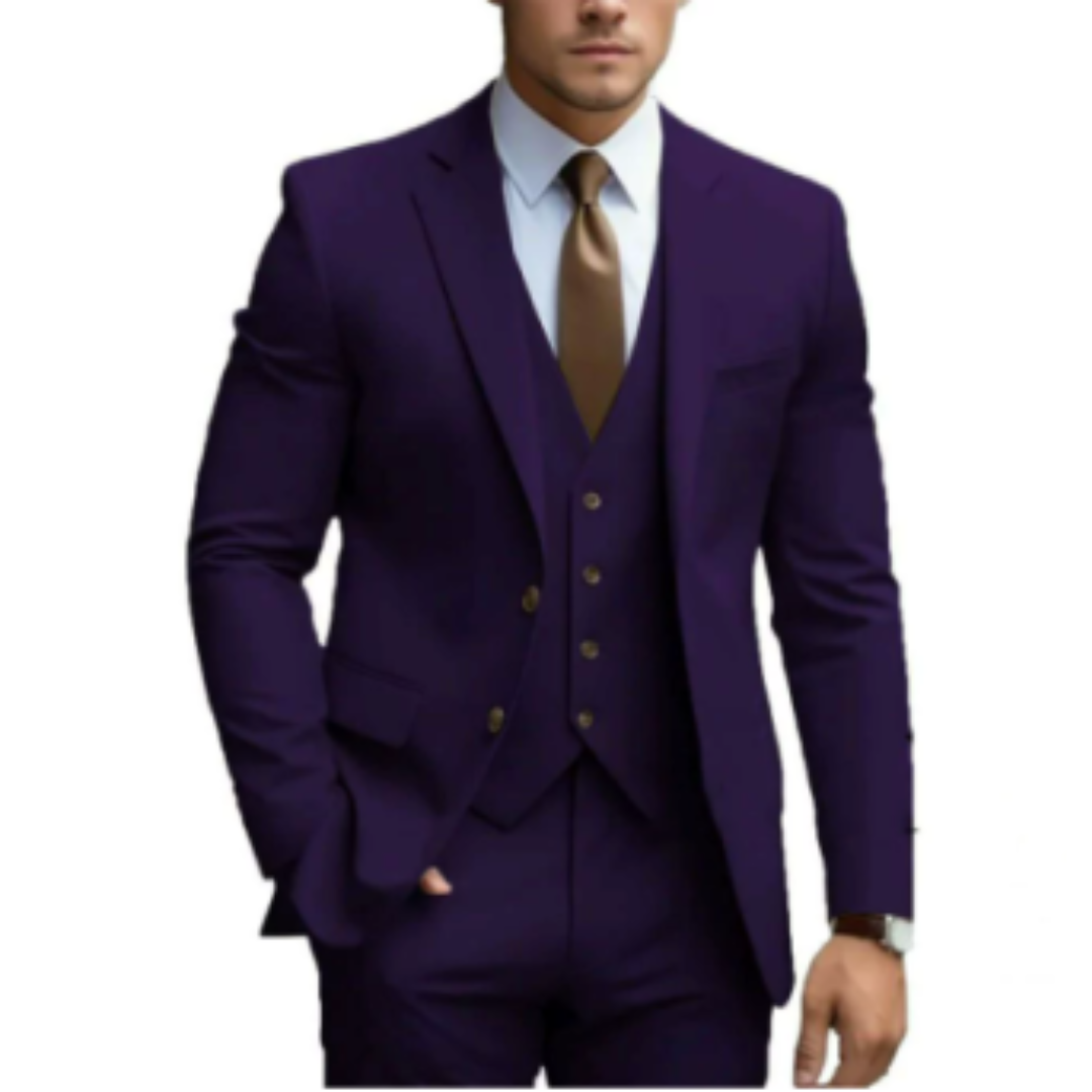 Dario Heren Pak | Slim Fit Wolmix, Driedelig Ensemble