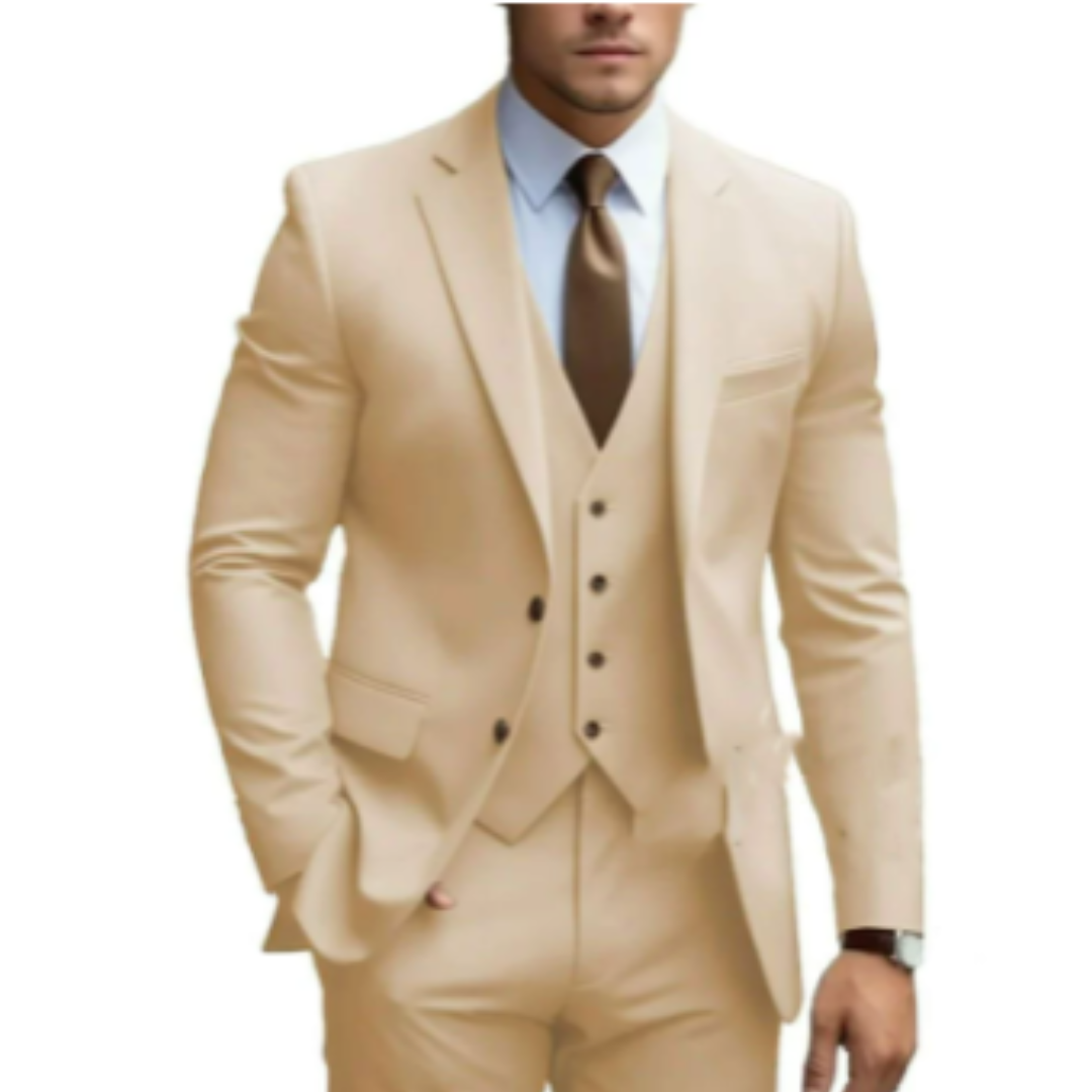 Dario Heren Pak | Slim Fit Wolmix, Driedelig Ensemble