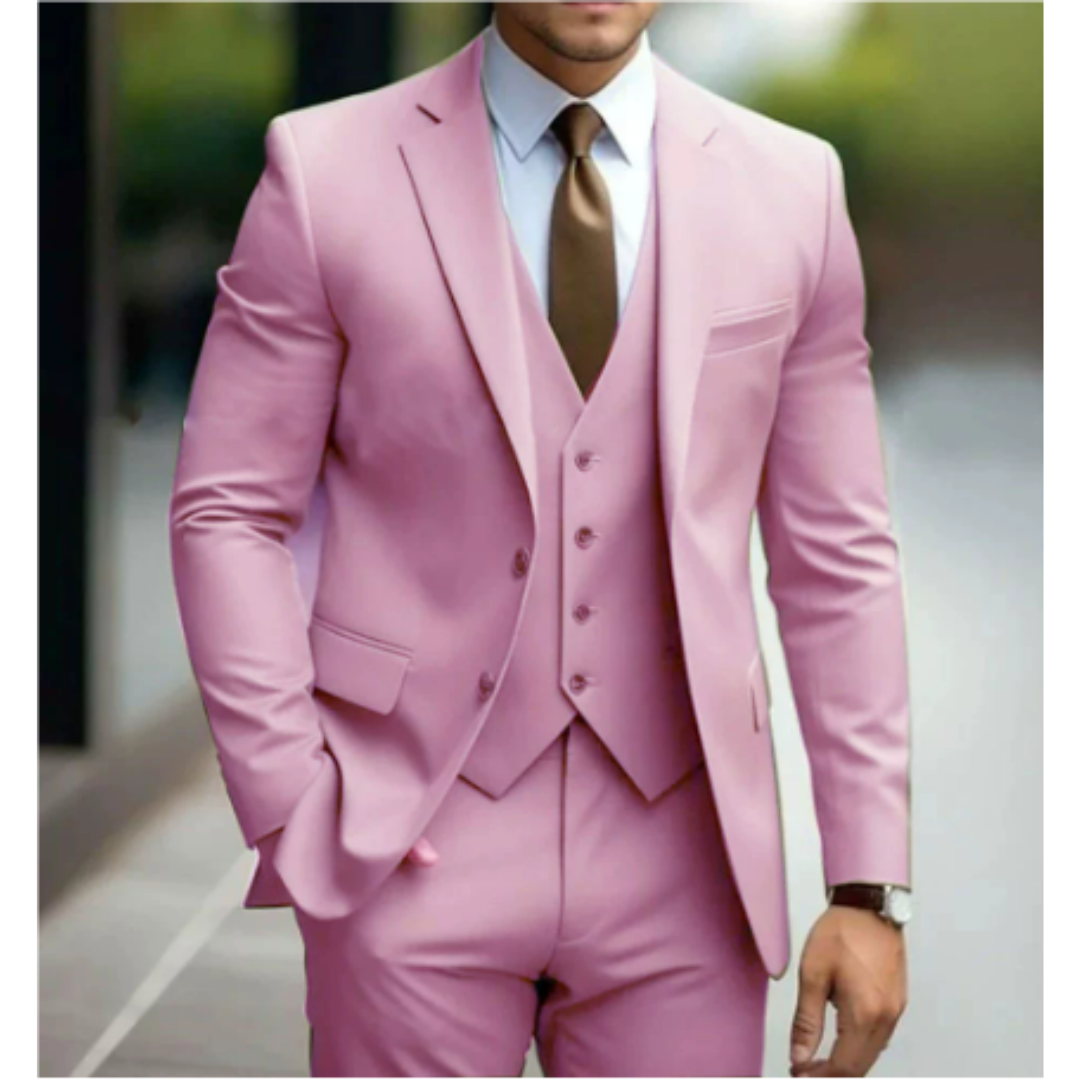 Dario Heren Pak | Slim Fit Wolmix, Driedelig Ensemble