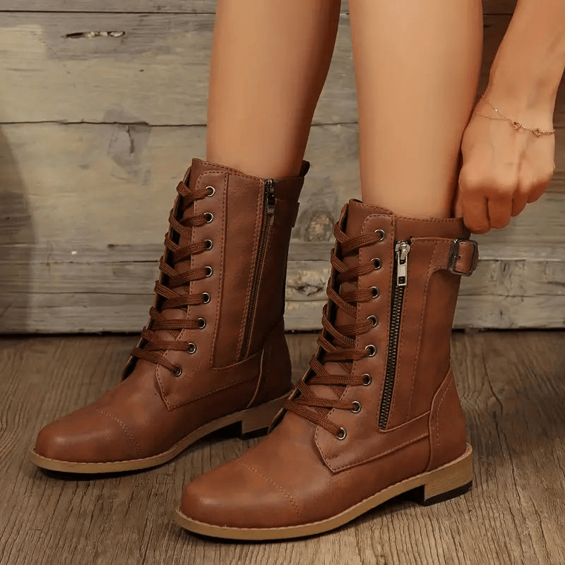 Demi Dames Laarzen | Chunky Lage Hak, Comfortabel en Duurzaam