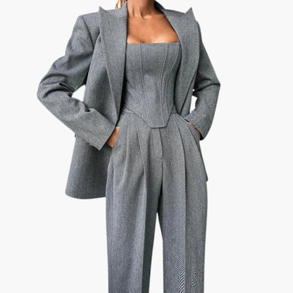 Diana Zwart Dames Pak | Elegant 2 Delig, Tailored Fit 0