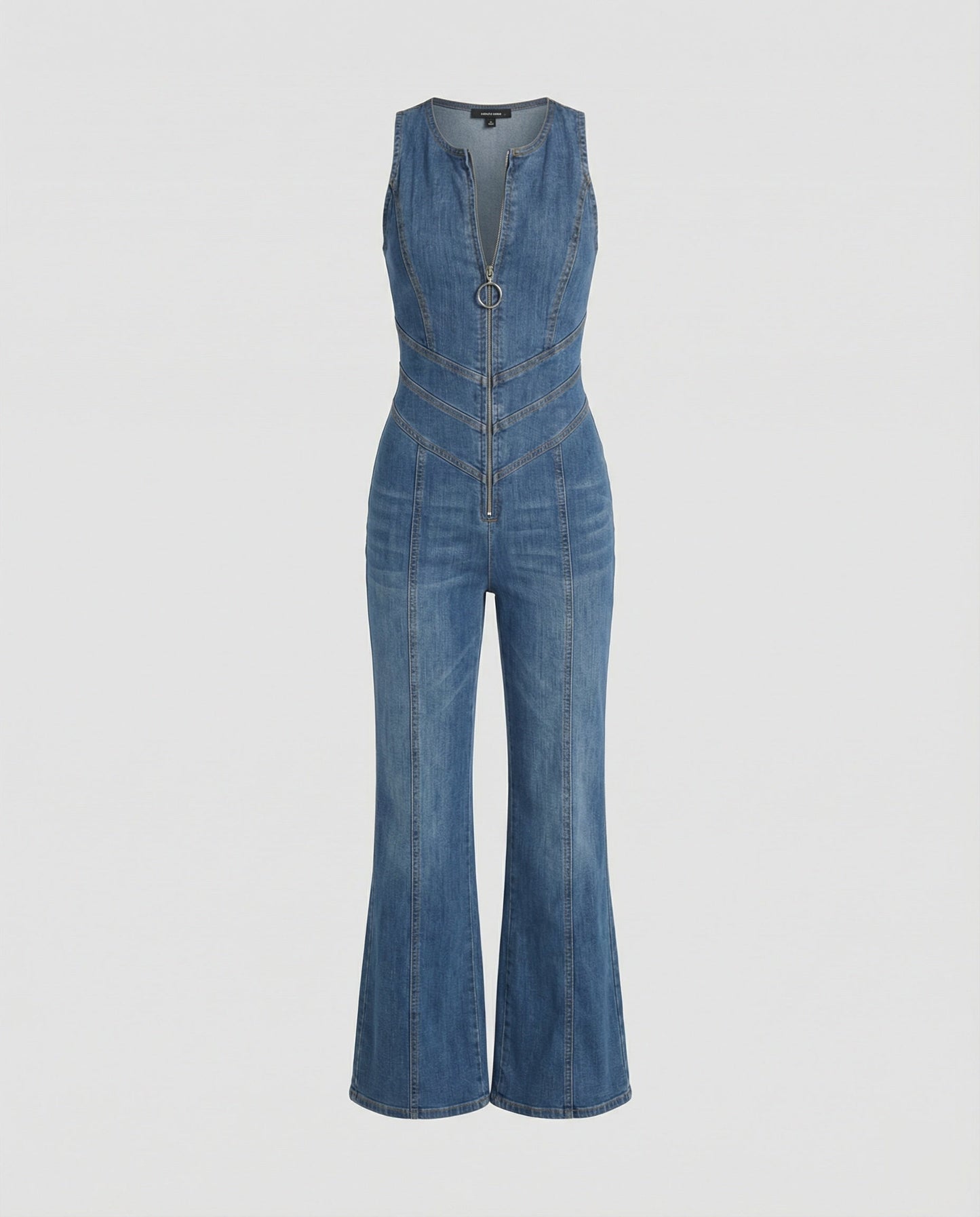Diva Dames Jumpsuit | Vintage Denim, Mouwloos Feestelijk Design 1