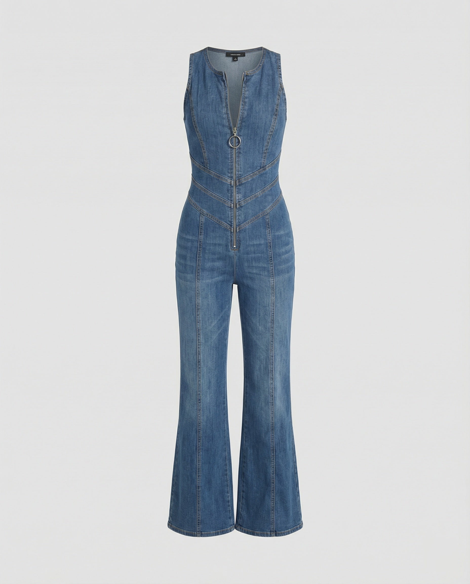 Diva Dames Jumpsuit | Vintage Denim, Mouwloos Feestelijk Design 1