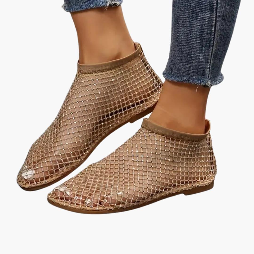 Diva Dames Sneakers | Ademend Mesh met Strasssteentjes 5