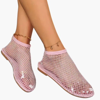Diva Dames Sneakers | Ademend Mesh met Strasssteentjes 7