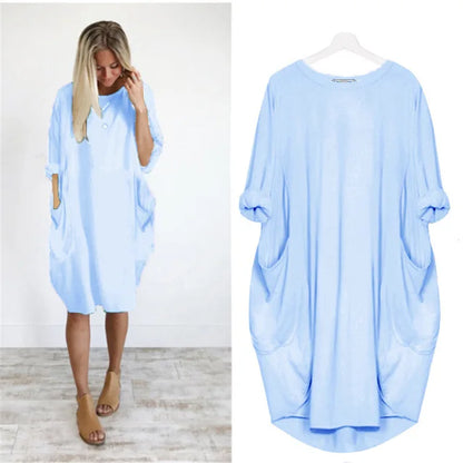 Solena | Luchtige Oversized Jurk met Zakdetails
