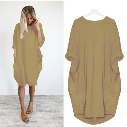 Solena | Luchtige Oversized Jurk met Zakdetails