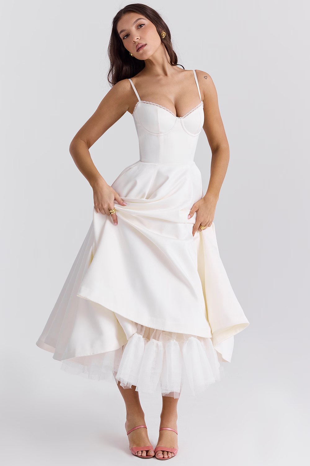 ELIORA | Elegante Midi-Jurk met Tule Rok 5