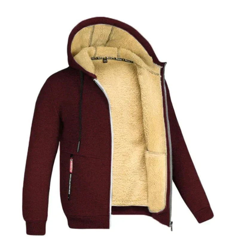 Elan Heren Wintervest | Gebreid Met Wolvoering, Moderne Pasvorm