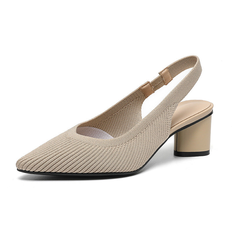 Elaria | Slingback Hakken met Puntige Neus en Blokhak 10