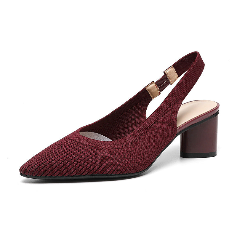 Elaria | Slingback Hakken met Puntige Neus en Blokhak 11