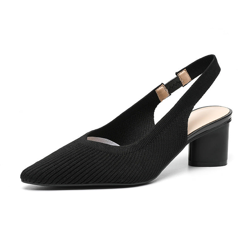 Elaria | Slingback Hakken met Puntige Neus en Blokhak 3