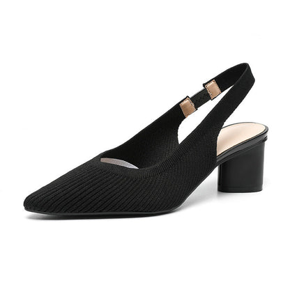 Elaria | Slingback Hakken met Puntige Neus en Blokhak 3