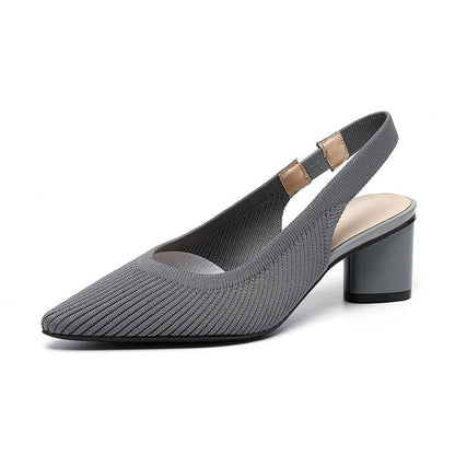 Elaria | Slingback Hakken met Puntige Neus en Blokhak 7