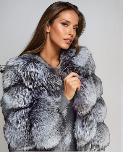Elegante Dames Winterjas met Dikke Pluche Voering – Getailleerde Lange Winterjas Dames 1