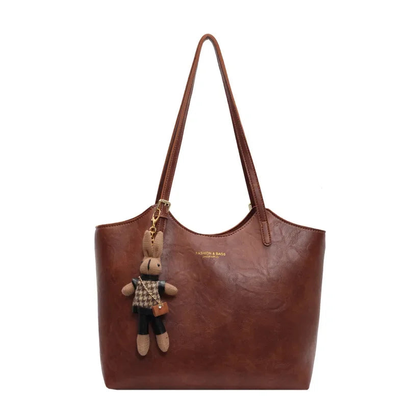 Elena Dames Zwarte Schoudertas | Vegan Leer, Vintage Stijl 0