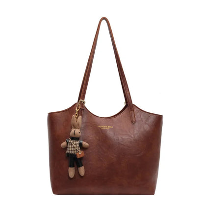 Elena Dames Zwarte Schoudertas | Vegan Leer, Vintage Stijl 0