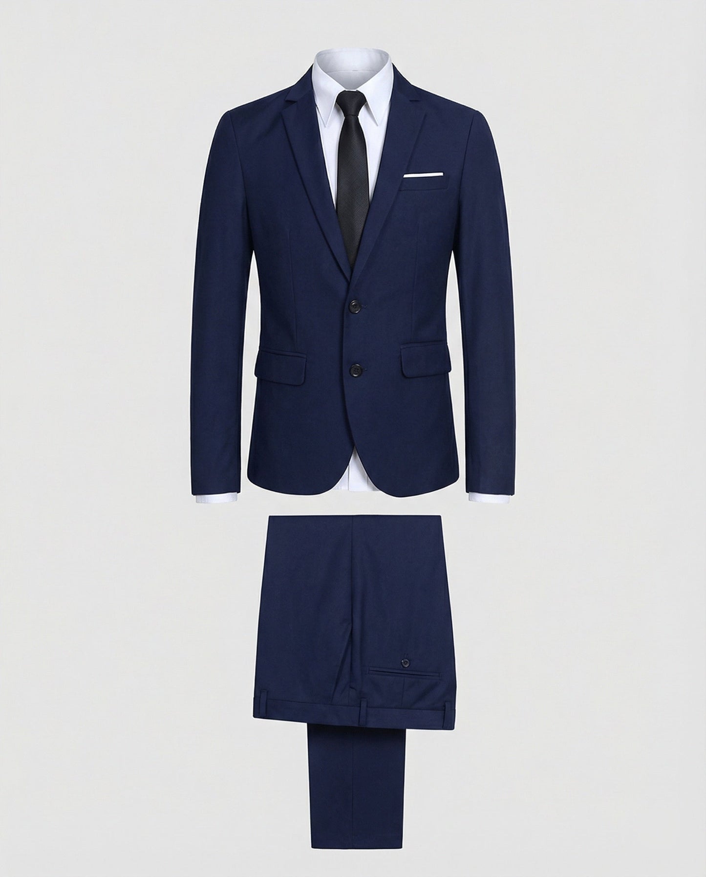 Elias Heren Pak Zwart | Slim Fit, Polyester Mix, Elegant 1