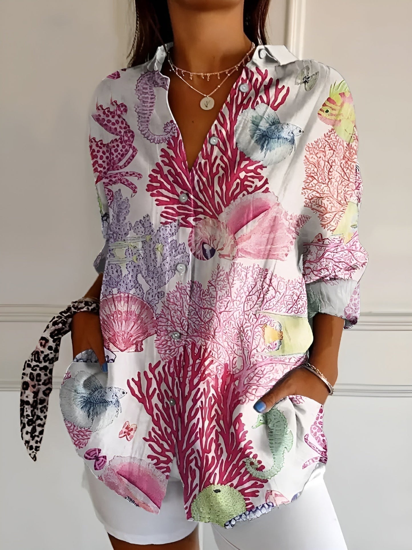 Eline Dames Blouse | Bloemenprint, Luchtige Pasvorm 3