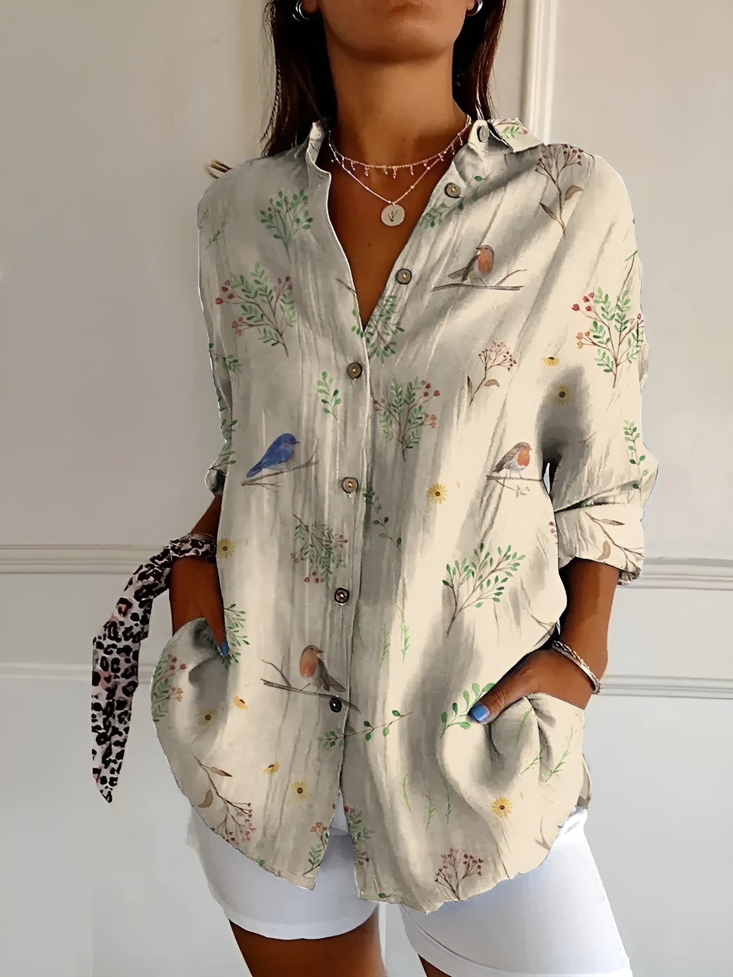Eline Dames Blouse | Bloemenprint, Luchtige Pasvorm 4